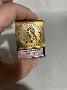 1926 Brass Matchbook Holder Sesquicentennial Expo. Souvenir