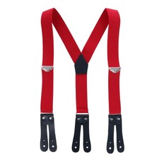 Welch Men's Elastic Button-End Y-Back 1 1/2 Inch Double Face Suspenders