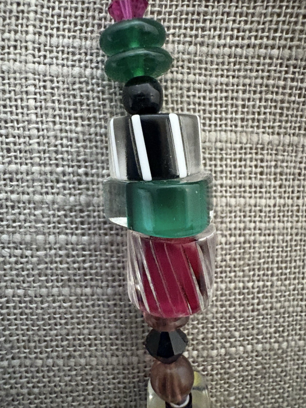 Vintage Statement Necklace Bold Multiple Color La… - image 13