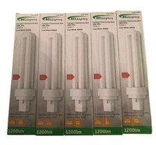 5 X BELL 18W BLD DULUX D 2 PIN 4000K COMPACT FLUORESCENT LIGHT BULB G24d-2 CFL