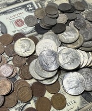 Estate Sale Lot Coin Grab Bag Silver Half Dollars Wheats V Nickels 9 Coin Lot