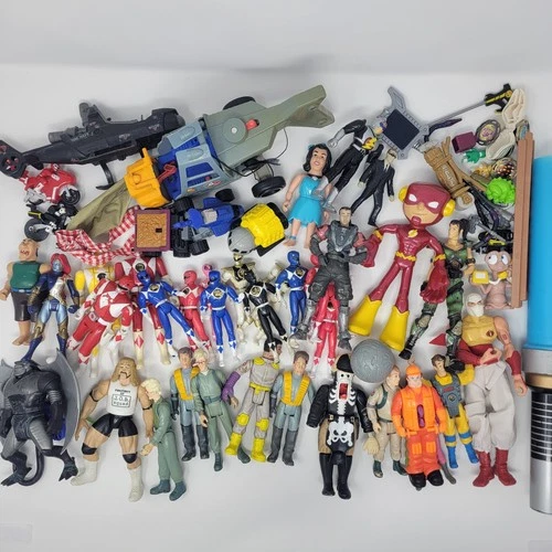 Huge Figure Toy Lot Vintage Beaters - I Ghostbusters Power Rangers
