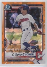 2021 Bowman Sapphire Chrome Prospects Orange Refractor 62/75 Carson Tucker nu7