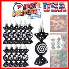 12 Pcs Christmas Candy Ornaments for Tree Decoration Hanging Glitter Candy Ca...