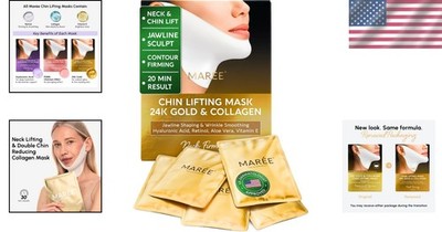 MAREE V Line Lifting Mask with 24K Gold   Deep Collagen Face Mask for Women  