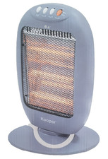 Stufa Alogena Oscillante Kooper 1200W Elettrica 3 Elementi Basso Consumo Casa