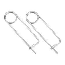 2pcs Steel Cotter Pins, M2x75mm Brooch Shape Cotter Safety Pin, Rectangle