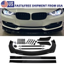 Front Bumper Lip Spoiler Splitter For Mazda 3 Glossy Black Side Skirt Body Kit Front Bumper Lip Spoiler Splitter For Mazda 3 Glossy Black Side Skirt Body Kit