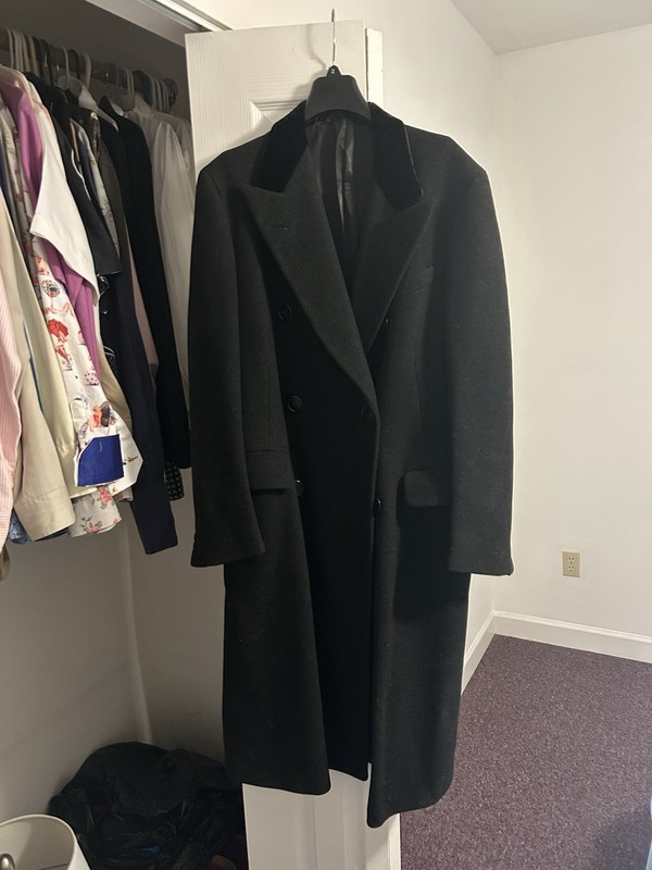 Vintage “Al Capone” Dated 1930's  Gangster Chesterfield Collar Overcoat 40R