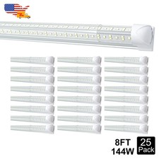 8 Ft Led Shop Lights 8Ft Led Garage Lights 144W Led Shop Lights Fixtures 25 Pack