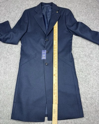STAFFORD Mens Small NWT Regular Fit 100% Wool Overcoat Trenchcoat $260 MSRP image 6