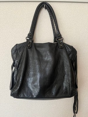 Balenciaga The City Velo Black Leather Handbag Shoulder Bag