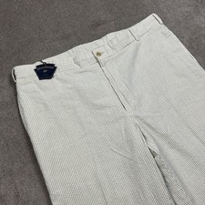 NEW Bills Khakis Pants Mens 42x32 Off White Seersucker Striped Summer Chino