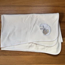 Vintage Carters If They Could Just Be Little Bunny Puppy On Moon Yellow Blanket