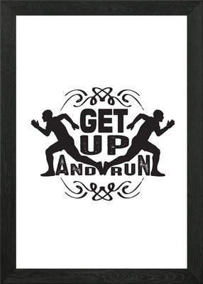 Get Running Gerahmtes Wandbild Poster Leinwanddruck Bild