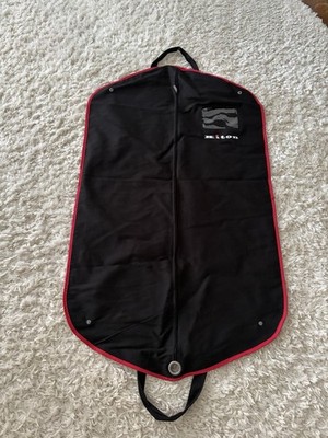 Kiton Napoli Black Garment Bag with Red Trim, 40 x23 