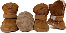 Dog Boots 4-Pack, Anti-Slip Paw Protectors for Small Dogs, Chihuahua Yorkie Pome