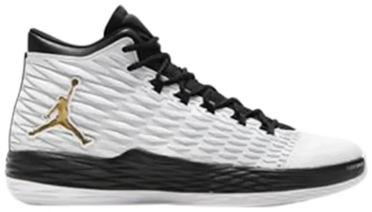 ジョーダンMelo M13 ブラックシューズ ゴールドロゴ Jordan Melo M13 Metallic Gold for Sale | Authenticity Guaranteed