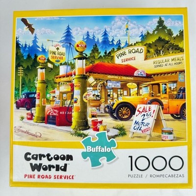 Buffalo Games Cartoon World  Pine Road Service  1000 Piece Puzzle