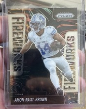 Panini 2025 Prizm Fireworks Amon-Ra St. Brown Detroit Lions Football Card #16