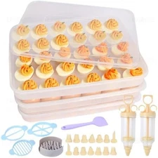 90 Deviled Egg Containers with Lid (Set 3),Plastic Deviled Egg Tray Ca