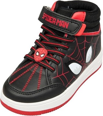 Kinder Marvel Spiderman offiziell lizenzierte Jungen Turnschuhe schwarz High Top Turnschuhe