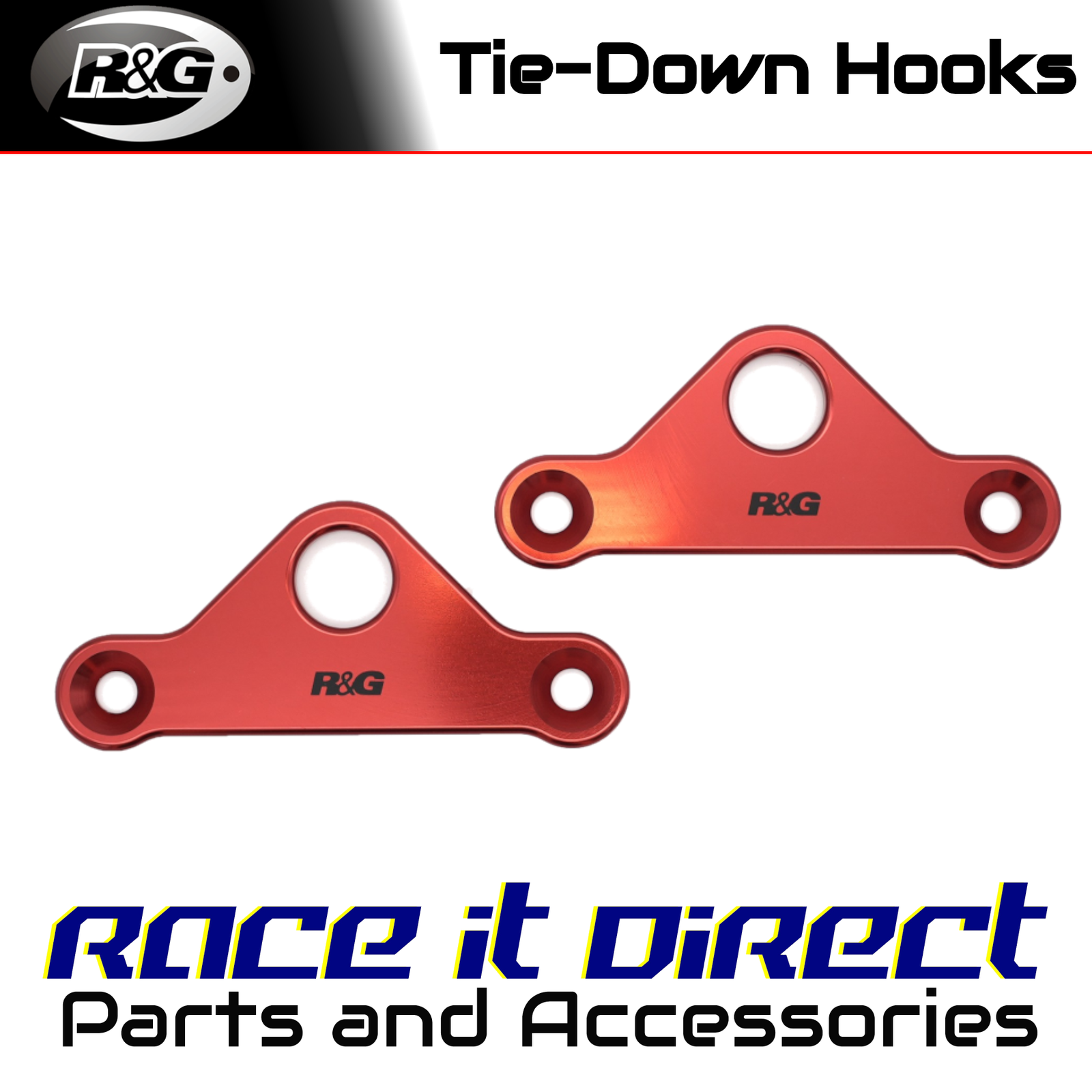 Tie-Down Hooks for Honda CBR1000RR-R Fireblade SP 2020-2026 Red R&G