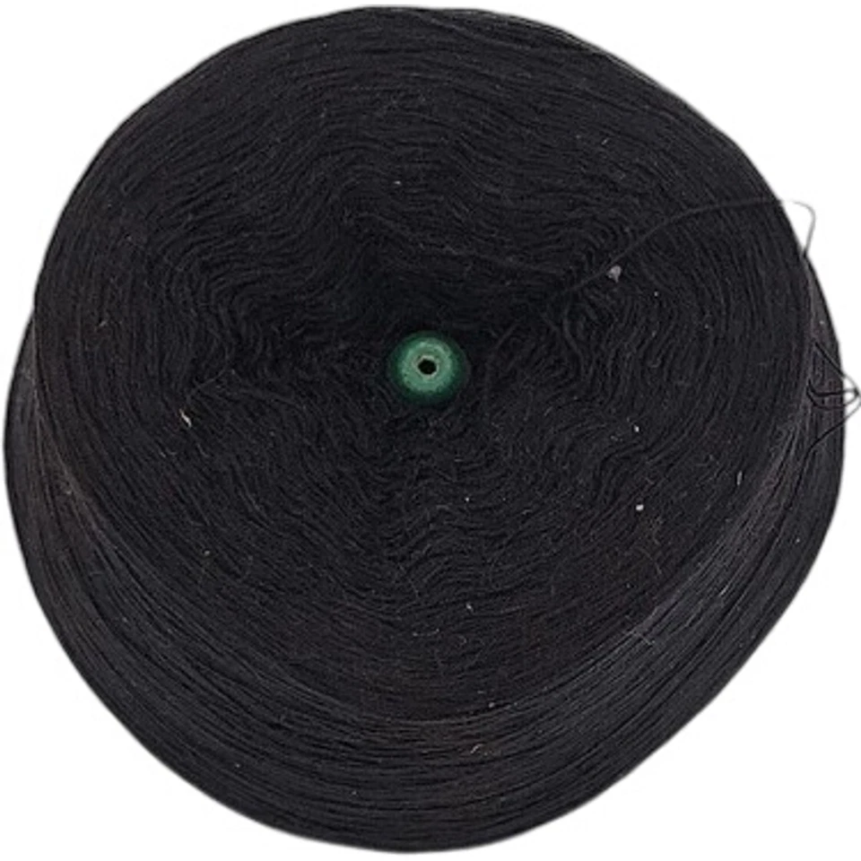 Vintage Spectrum Dyed Yarns Black Cotton Cone 16/2 Karded Cot Weaving Yarn - Image 2 of 4
