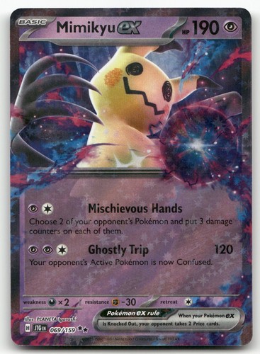 Mimikyu ex #69/159 (Holo) (LP) SV09: Journey Together JTG Pokemon