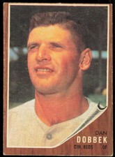 1962 TOPPS DAN DOBBEK CINCINNATI REDS #267  EX