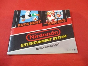 Nintendo NES Control Deck System + Zapper Gun Mario Manual, Poster, Insert #