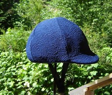 Solid Blue w raised pattern - helmet cover -- MED/LARGE
