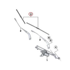 Wiper Blade Set, Front Genuine BMW 3 Series F30 F31 F34 61615A43586