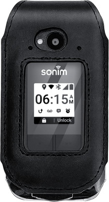 CBUS Fitted Leather Case with Rotating Belt Clip for Sonim XP3 plus Black