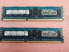 Lot of 2 Hynix  4GB HMT451R7AF PC3-12800R DDR3 ECC Server Memory HP 647648-071