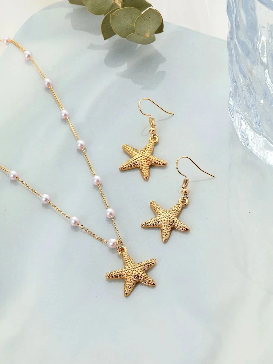 Set Di 2 Orecchini A Stella Marina In Acciaio Inox 316L - Gioiello Da Donna Argento, Misura 10,3 Mm