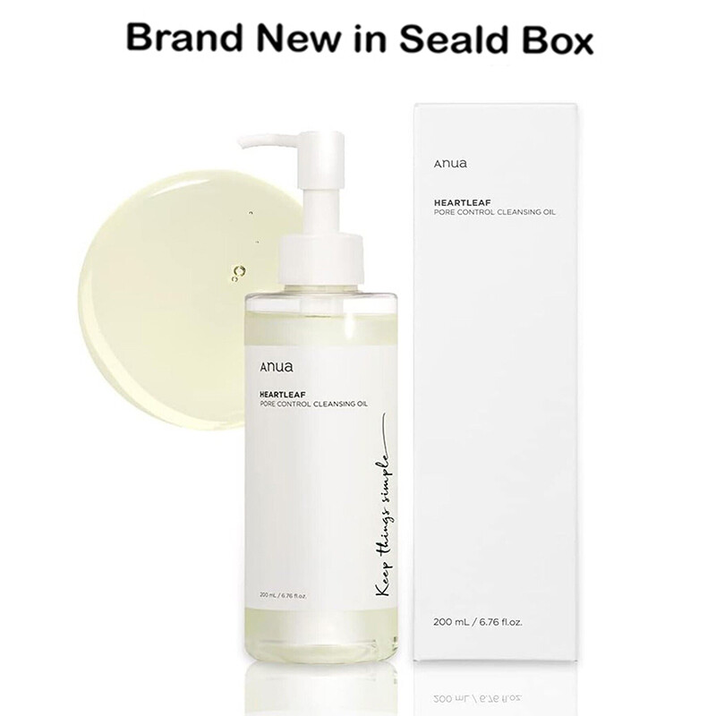 [ANUA] 200 ml Aceite Limpiador Hoja del Corazón Control de Poros Cuidado Facial Limpiador Sin Alcohol