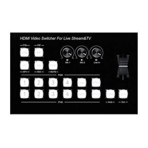 4K Video Switcher HDMI Camera Broadcast Station Controller For laptops/Cameras - Afbeelding 2 van 15