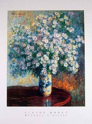 Monet  Bouquet d'Asters, Poster 80 x 60 cm
