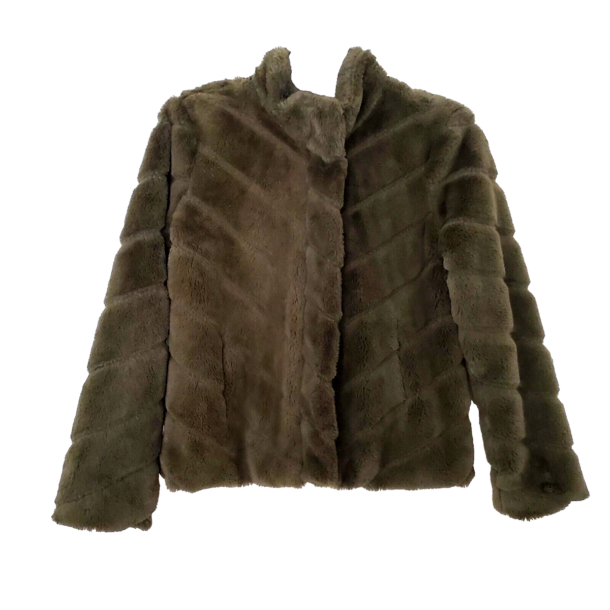 CI Sono Faux Fur Collection Jacket Women S/M Junior L Olive CI Sono Faux Fur Collection Jacket Women S/M Junior L Olive