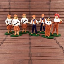 Lot 7 Vintage C-P Inc Western Action Figure Toys Cowboy Cowgirl Indian