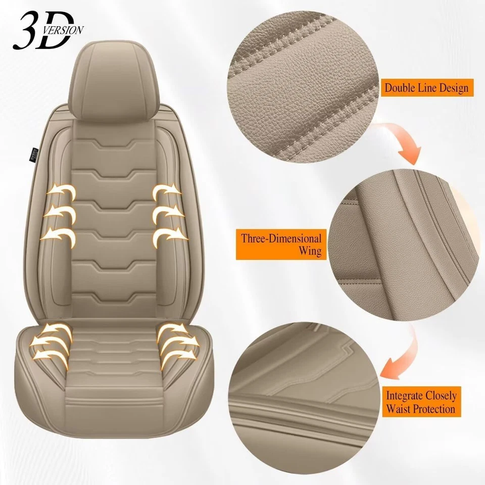 Full Set Front + Rear Cushion Pad Fit For Volvo S60 2001-2024 Car 5 Seat Covers Foto 3 de 4