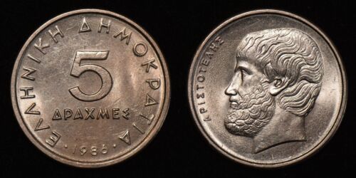 GREECE 1986 Five 5 Drachmes KM# 131
