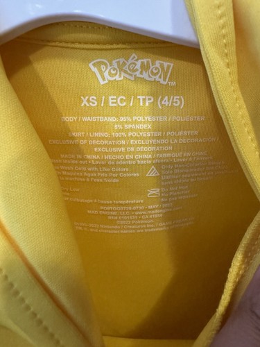 Costume bambina taglia XS 4/5GIALLO vestito Pikachu con felpa COSPLAY DRESS UP - Foto 4 di 5