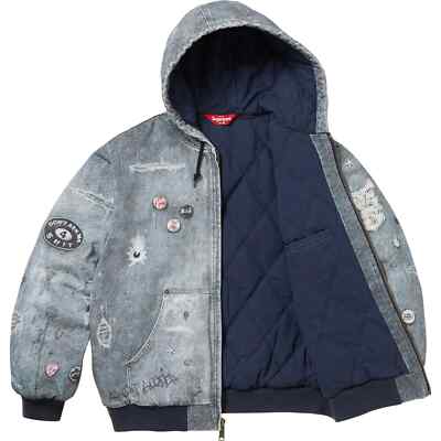 Supreme x HJR FW24 Week11 Trompe Loeil Hooded Work Jacket Blue