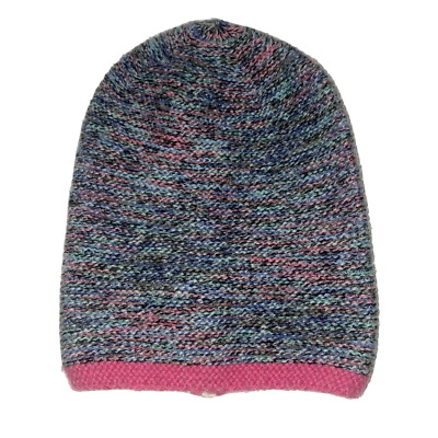 TOM S girls winter cap knitted beanie hat blended pink trim wool blend 4-7