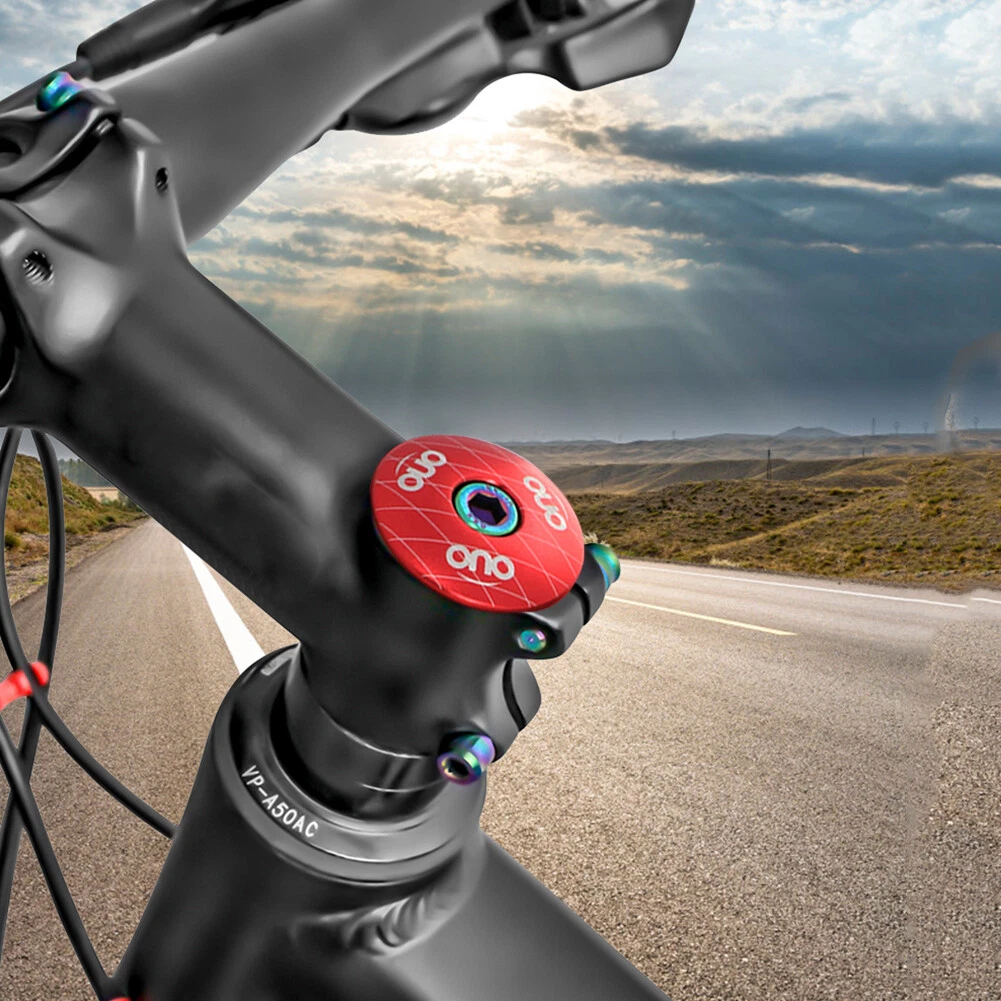 MTB Mountain Bike Headset Bowl Cover Ultralight Stem Top Caps Red