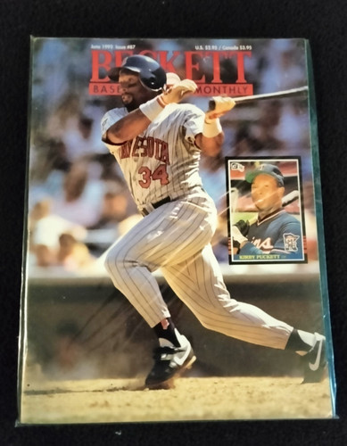 KIRBY PUCKETT BECKETT MAGAZINE JUNE 1992 BASEBALL CARD PRICE GUIDE MAGAZINE #87