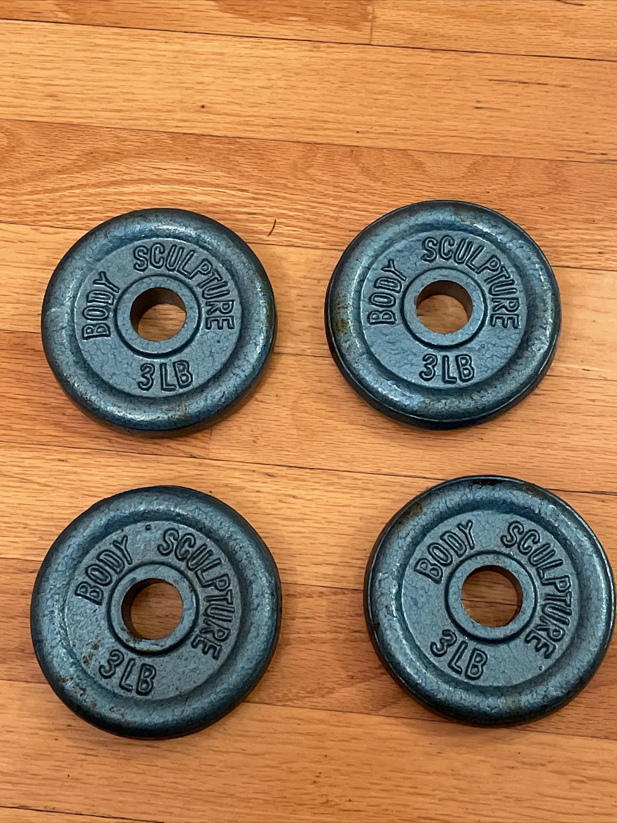 3 pound X 4 Body Sculpture Cast Iron Weight for Barbell Dumbbell GYM cast iron
