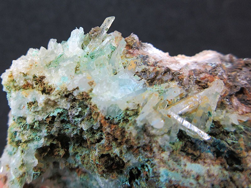 124g exquisite Veszelyite/Hemimorphite&Galena crystal mineral specimen